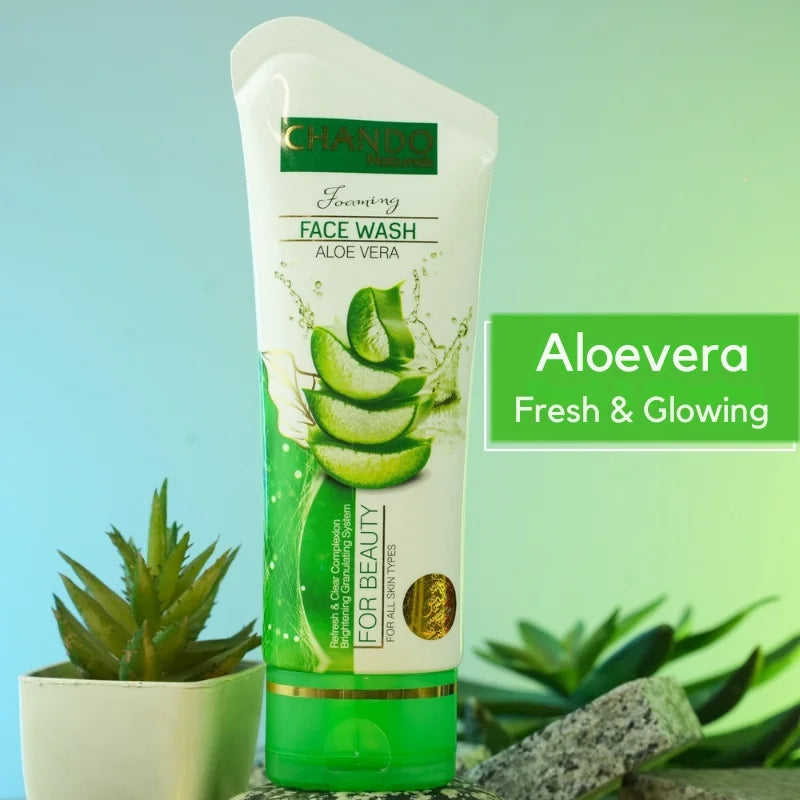 Chando Naturals Aloe Vera Beauty Face Wash 100ml | Gentle Hydrating Cleanser for Sensitive Skin