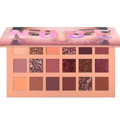 18 Colors Nude Eyeshadow Palette | Matte & Shimmer Long Lasting Shades