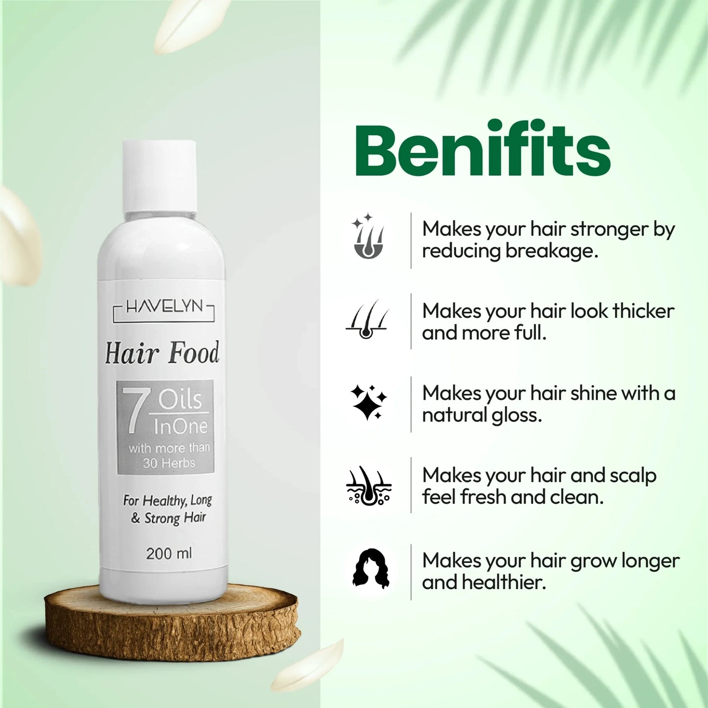 Havelyn Hair Food Oil 200ml | Herbal Hair Growth & Strength