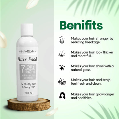Havelyn Hair Food Oil 200ml | Herbal Hair Growth & Strength
