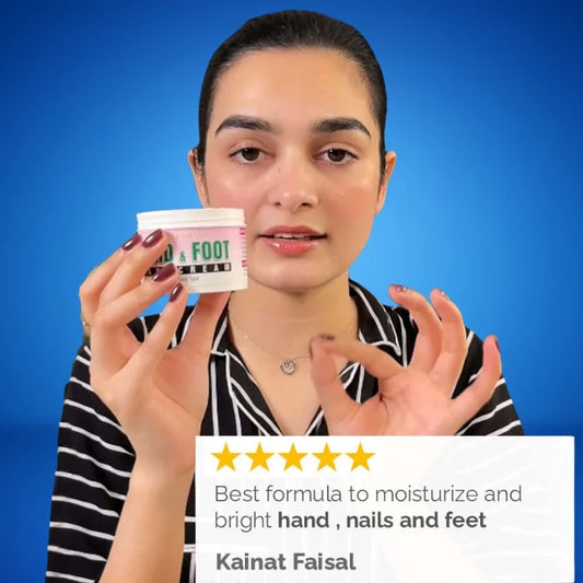 Hand & Foot Whitening Cream | Moisturizing Aloe Vera & Shea Butter