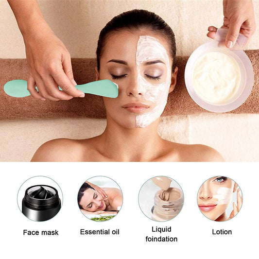 Double-Ended Silicone Face Mask & Cleansing Brush | Reusable Skincare Tool (2 Pack)