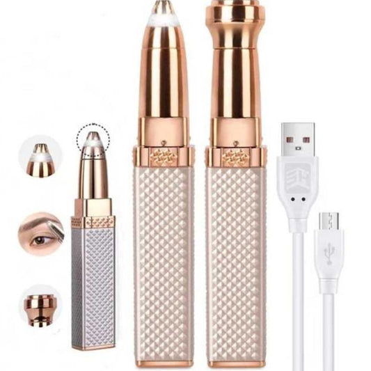 2-in-1 Facial Hair Remover & Eyebrow Trimmer | USB Rechargeable & Painless