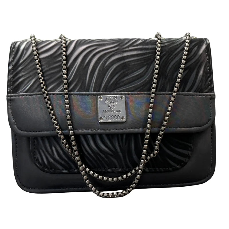 Charcoal Black Luxury Faux Leather Shoulder Bag for Women | Casual & Work