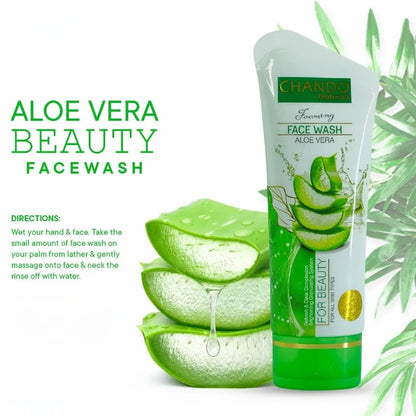 Chando Naturals Aloe Vera Beauty Face Wash 100ml | Gentle Hydrating Cleanser for Sensitive Skin