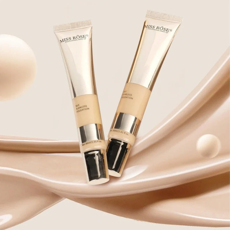 Miss Rose Silk Flawless Foundation Ivory 6 | Long-Lasting Lightweight Liquid Base with Natural Radiant Finish