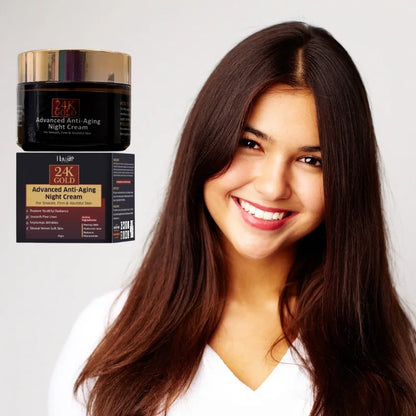 Haya 24K Gold Anti-Aging Night Cream | Retinol & Hyaluronic Acid