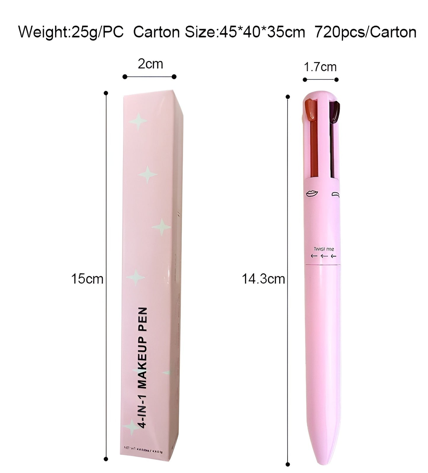 4-in-1 Makeup Pen | Waterproof Eyeliner, Brow Pencil, Highlighter & Eyeshadow