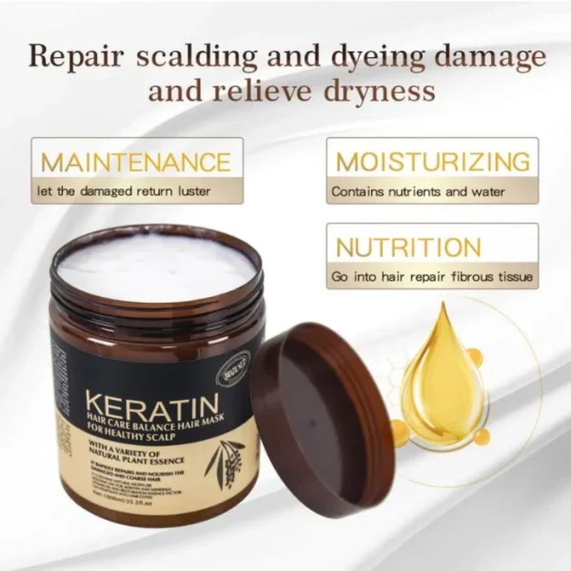 Brazil Nut Keratin Hair Mask 500ml | Nourishing & Smoothing Treatment