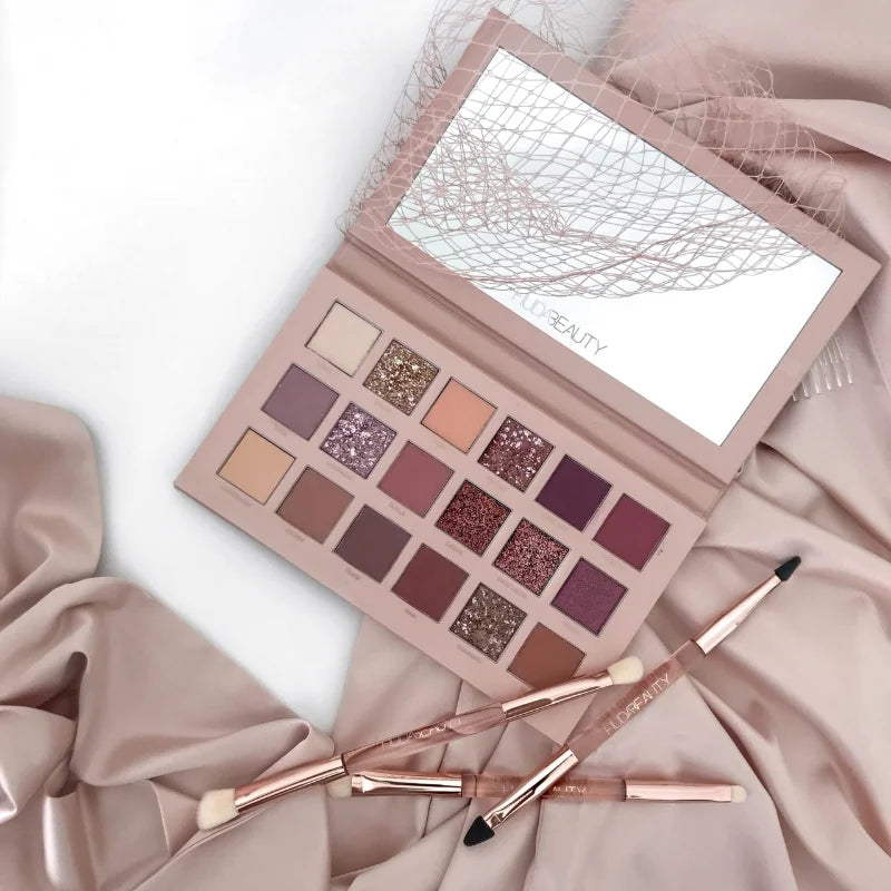 18 Colors Nude Eyeshadow Palette | Matte & Shimmer Long Lasting Shades