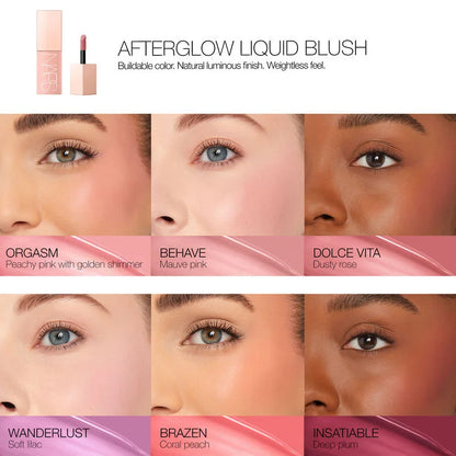 NARS Afterglow Liquid Blush Dolce Vita 7ml | Hydrating & Buildable Color