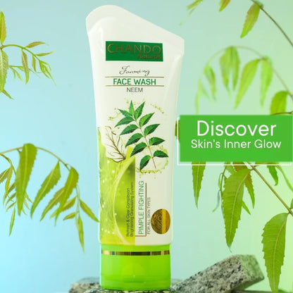 Chando Naturals Neem Pimple Fighting Face Wash 100ml | Daily Cleanser for Oily & Acne-Prone Skin