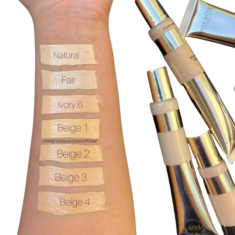 Miss Rose Silk Flawless Foundation Ivory 6 | Long-Lasting Lightweight Liquid Base with Natural Radiant Finish