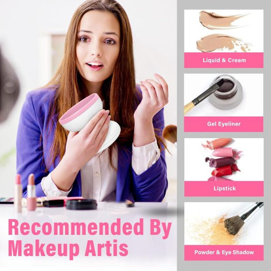 Electric Makeup Brush Cleaner Machine | USB Rechargeable & Automatic
