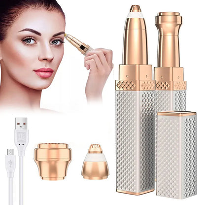 2-in-1 Facial Hair Remover & Eyebrow Trimmer | USB Rechargeable & Painless