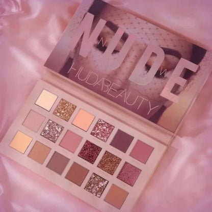 18 Colors Nude Eyeshadow Palette | Matte & Shimmer Long Lasting Shades