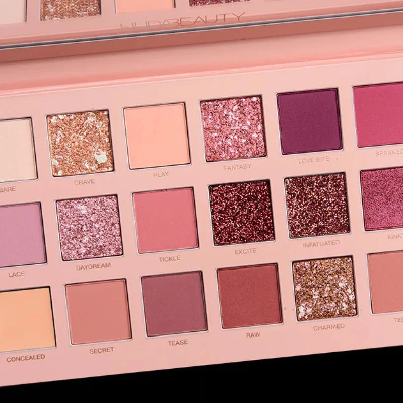 18 Colors Nude Eyeshadow Palette | Matte & Shimmer Long Lasting Shades
